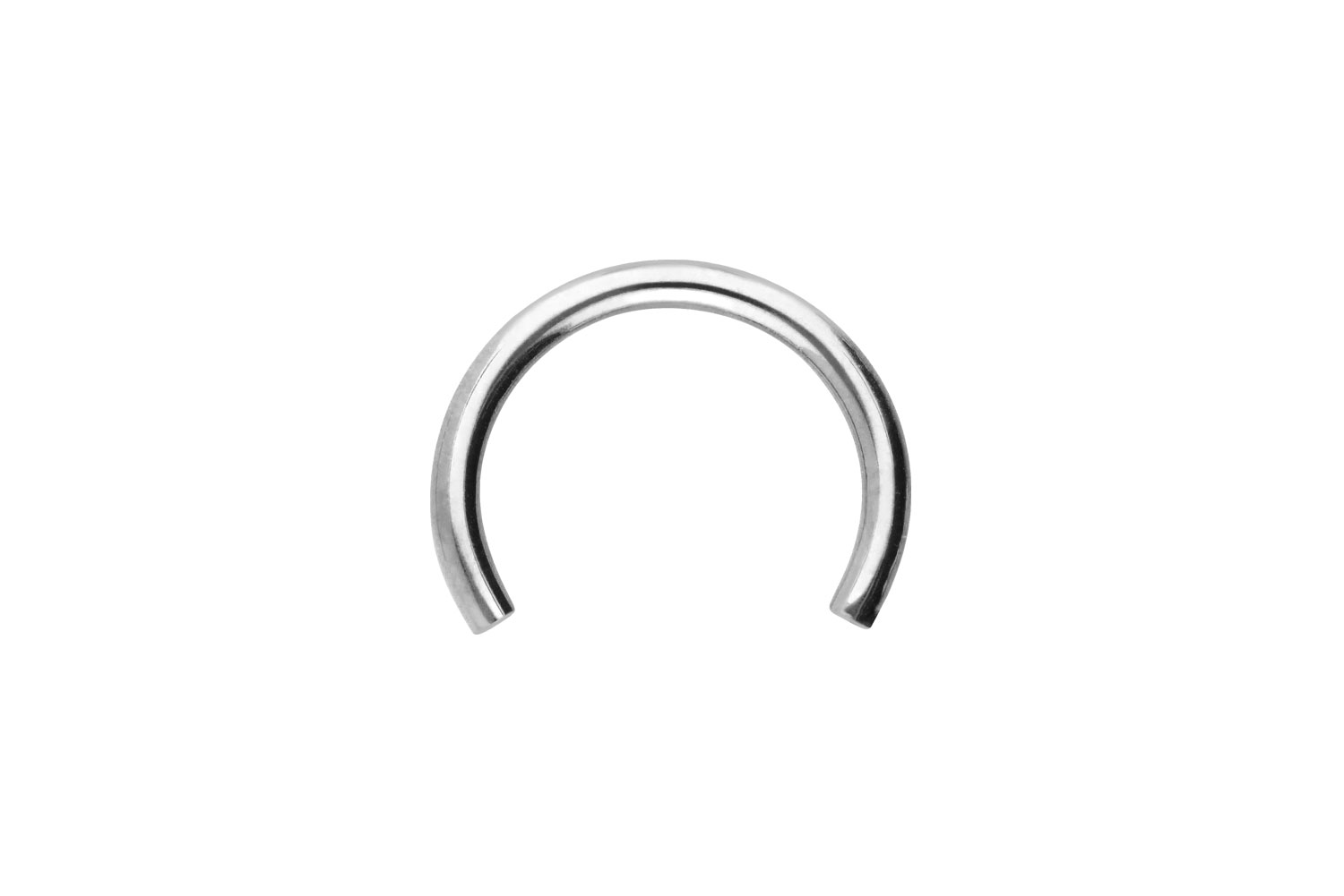 Titan Hufeisenring Piercing mit Innengewinde ohne Kugeln